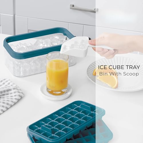 Set 4 piezas bandejas de hielo con cubeta y cuchara miniatura 6