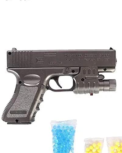 Paldibi Plastic Big 31 Inches Sniper Gun Toy with Water Crystal Bullet Gun & Darts (Multicolour)