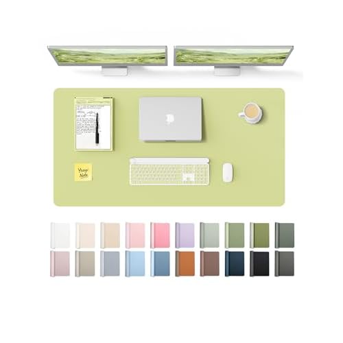 YSAGi Leather Desk Protector, Office Mat, Large Mouse Mat, Non-Slip PU Leather Blotter, Laptop Desk Pad, Waterproof Writing Pad for Office and Home (P