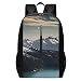 Produktbild Laptop-Rucksack, Motiv: Berge, Landschaften, Natur, Schnee, Seen, Business, Laptoprucksack, widerstandsfähige Tasche, Tagesrucksack, passend für 17-Zoll-Computer und Notebooks, lässiger Tagesrucksack