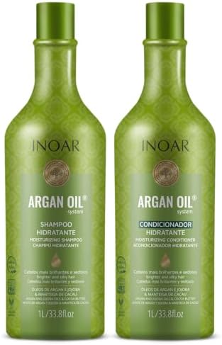 Inoar, Kit Argan Oil System – Shampoo e Condicionador 1L, Hidrata...