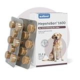 Alfavet HepatoSan 1600 | Doppelpack | 2 x 32 Tabletten | Ergänzungsfuttermittel für größere Hunde | Zur Unterstützung der Leberfunktion bei chronischer Leberinsuffizienz