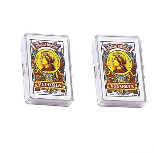 Promohobby Pack 2 Barajas españolas 40 Cartas fournier Caja de plastico Cover