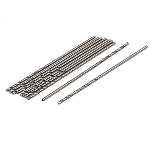 Aexit Średnica 0,95 mm 43,5 mm Długość Wiertło proste HSS Wiertło kręte Narzędzie do wiercenia 10 szt(Outil de forage 10pcs de foret de torsion de droite de 0,95mm diamètre 43.5mm HSS