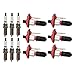 TRQ Ignition Coil & Spark Plug Kit 12 Piece Compatible with 2002-2005 Chevrolet Trailblazer 2004-2005 Buick Rainier Saab 9-7x 2002-2005 GMC Envoy 2003-2008 Isuzu Ascender 2002-2004 Oldsmobile Bravada