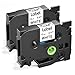 Label KINGDOM 2 Pack Replace P Touch Label Tape Compatible Brother P-Touch (TZ231 TZe231) Standard Laminated, Black on White, 0.47 Inch (12mm) x 26.2 Feet (8m)