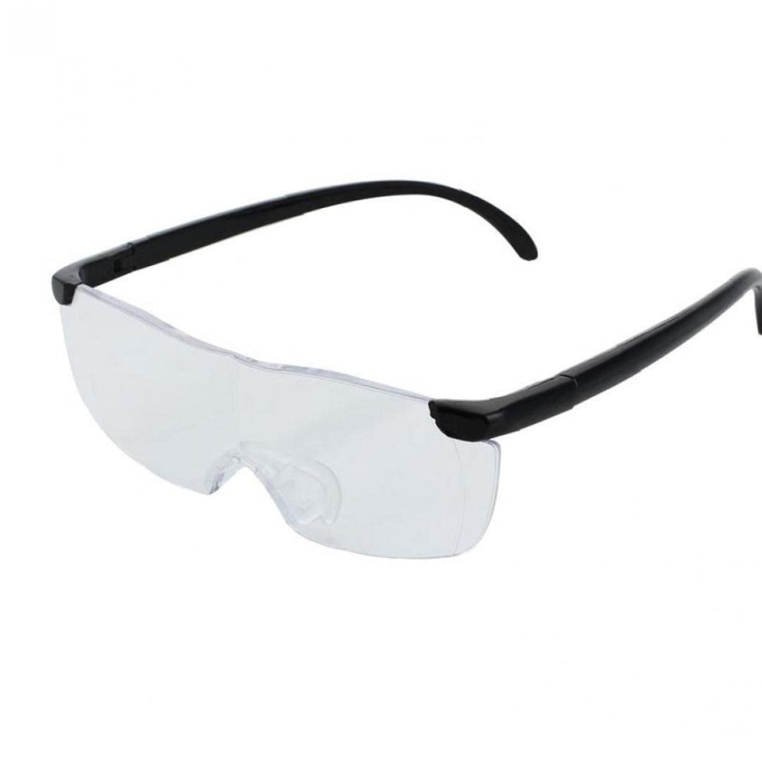 Tossper Unisex Black 160% Magnifying Glasses Magnification Eyeglass Lightweight Sewing Magnifier Glasses For Elder
