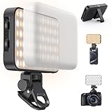 ANXRE Selfie Light with Soft Diffuser & Built-in Stand – 96 LED Rechargeable Clip Fill Zoom Light for Phone, iPhone, iPad, Camera, for Makeup, TikTok, Vlog, and FaceTime Calls