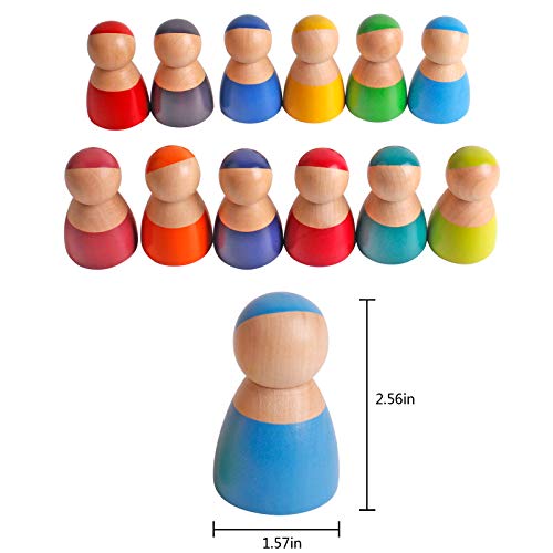 Muñecos de madera Rainbow Friends para niños miniatura 6