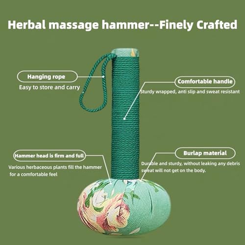SMAPWRH Manual Body Lymphatic Massage Hammer, Lymphatic Hammer, Manual Massage Hammer for Body with Massage Tool, Long Size Massage Hammer (31cm/12.2in,Pink)