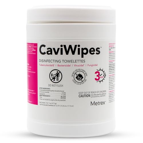 Metrex CaviWipes Disinfecting Towelettes &ndash; Durable Non-Woven Disinfecting Wipes for Hard...