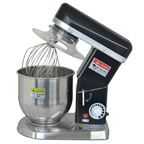 Batidora Amasadora,500 Wbatidora De Alimentos Con Cabezal Inclinable Con Bol Mezclador De 7L,Batidora Eléctrica De 6 Velocidades Con Gancho Para Masa Batidor,Negro Cover