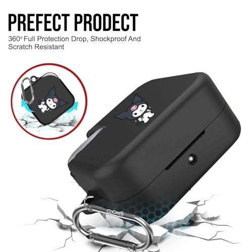 Image of Soft Silicone Case Cover for CMF by Nothing Buds Pro 2 | Buds 2 | Buds 2 Plus (Kuromi)