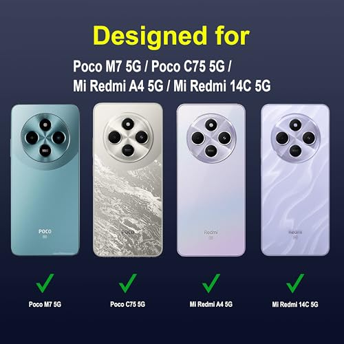 Image of Zapcase Back Case Cover for Poco M7 5G | Compatible for Poco M7 5G Back Cover | Liquid Silicon Magic Case with Camera Protection | Sapphire