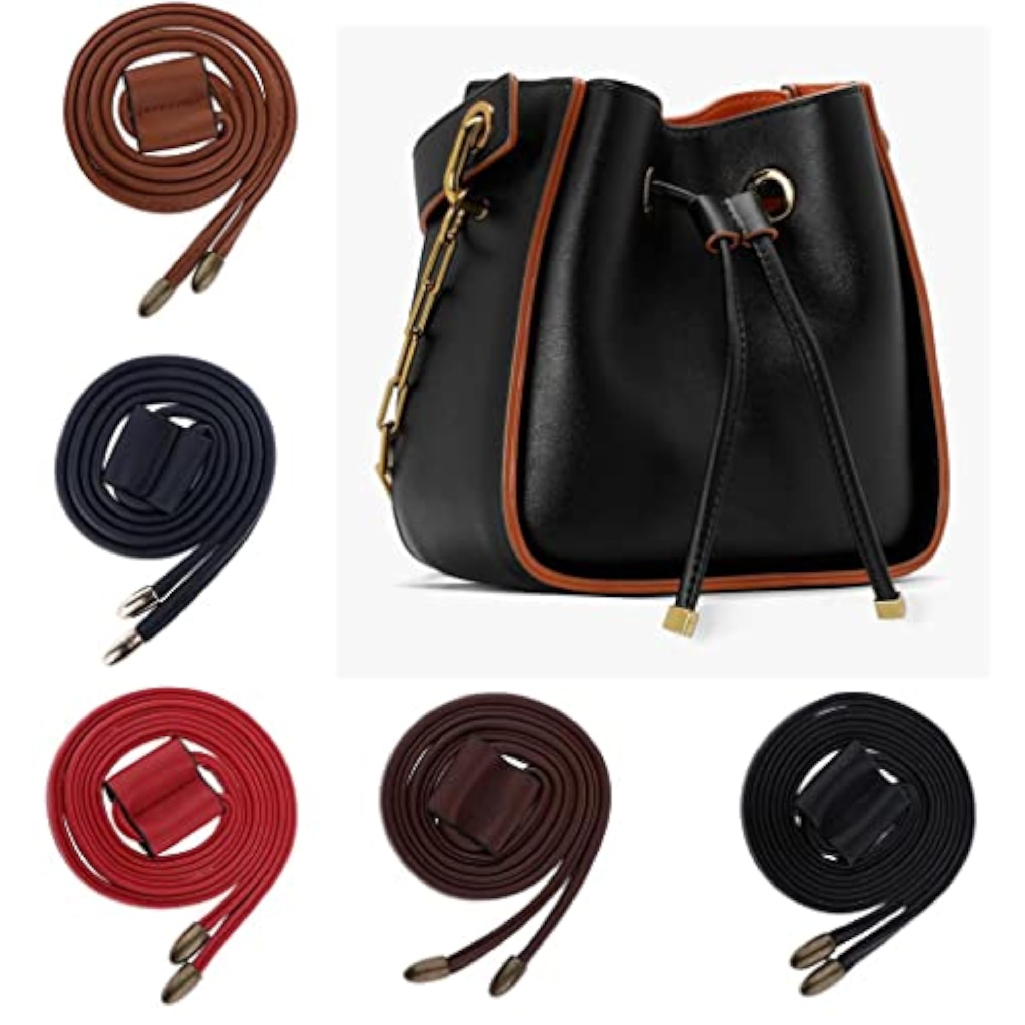 Leather Drawstring Replacement Strap for Bucket Bag Handbag