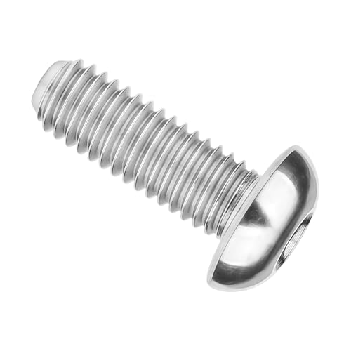 Image of Titanium Bolt M4x6 8 10 12 15 20mm Hex Head Screws for Bicycle Pack of 4 (Silver, M4x12mm)
