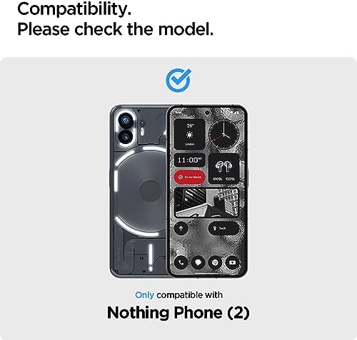 Spigen Alignmaster Tempered Glass Screen Protector Guard For Nothing Phone (2) - 2 Pack for Smartphone