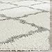 SAFAVIEH Dallas Shag Collection Accent Rug - 4' x 6', Ivory & Grey, Trellis Design, Non-Shedding & Easy Care, 1.5-inch Thick Ideal for High Traffic Areas in Entryway, Living Room, Bedroom (SGD257F)