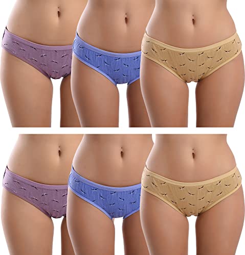 Image of FIMS - Fashion is my style Women's Cotton Hipsters Panties for Women, Soft Stretchable Cotton Fabric, Non-Padded, Multi-Color Panties, See Main Image to Check Nos of Panties You Will Get.