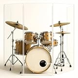 5' tall, 5 panel drum shield screen cage with full-length flexible hinges for acoustic isolation and sound reduction. 8.5' wide x 3' deep footprint Made in USA