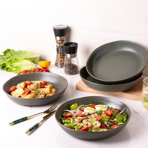 Amorarc APB005GY 9.75'' Ceramic Large Pasta Bowls thumb #8