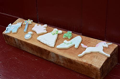 R&M International 1819 Little Princess Cookie Cutters, Crown, Unicorn, Wand, Slipper, Gown, Ring, Frog, 8-Piece Set #TOP7