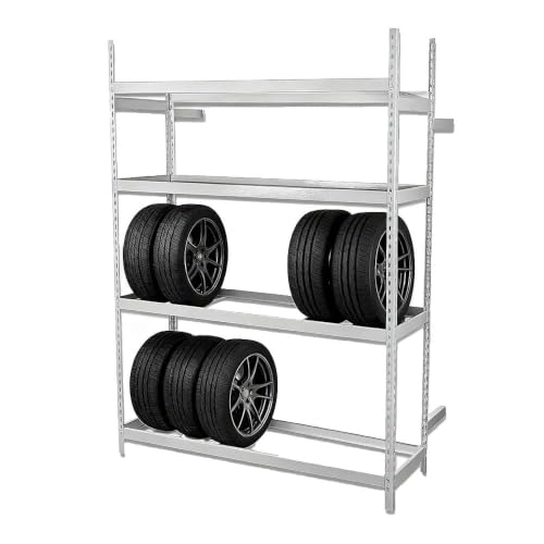 Industrial Tire Rack for Garage, Steel 3 Tier Single Entry Tire Storage Stand by Generic - Used condition - US$154.88