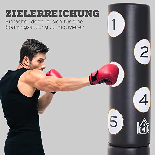 HOMCOM Boxdummy Stehender Boxsack 176 cm für Erwachsene
