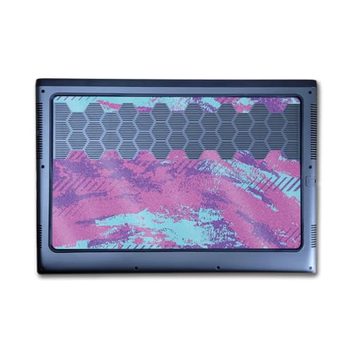 Image of Glossy Glitter Laptop Skin Compatible with Alienware M16 R2 (2024) - Grunge Purple - Premium 3M Vinyl Protective Wrap Decal Cover - Easy to Apply | Crafted in The USA by MightySkins