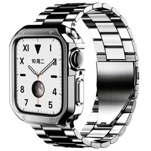 Protégez votre iWatch 42 mm avec ce kit bracelet en métal et sa coque silicone antichoc