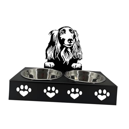 MYCENSE かわいいペットフィーダーボウル、犬皿、ステンレス鋼のペットドッグボウル、子猫のための高架パピーフィーダー、猫、子犬, B