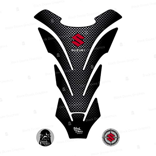 Protector de depósito adhesivo resinado compatible con moto Suzuki