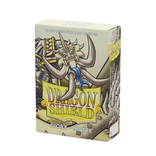 Dragon Shield - Japanese Size Card Matte Sleeves - 60 CT - Smooth & Tough Premium TCG Sleeves - Compatible with Yu-Gi-Oh, Naruto, Cardfight & Vanguard - Ivory