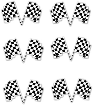 Amazon.com - Pack of 6-2'' Stickers - Checkered Flags Racing Car Vinyl ...