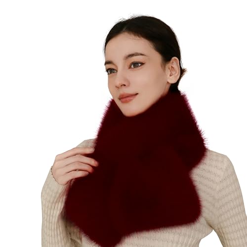 Roniky Faux Fur Scarf for Women - Ultra Soft Plush
