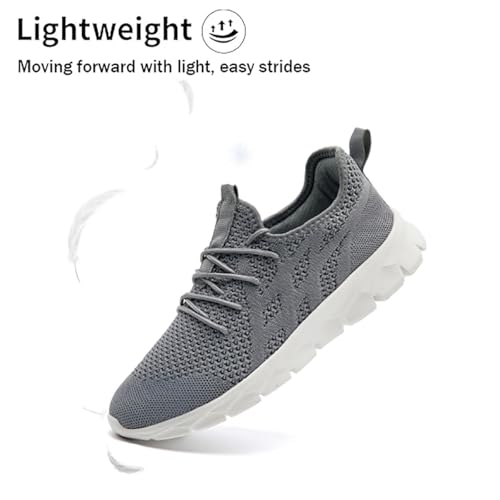 Image of Mens Slip On Walking Shoes Non Slip Running Shoes Lightweight Breathable Tennis Sneakers Fashion Casual Gym Trainers