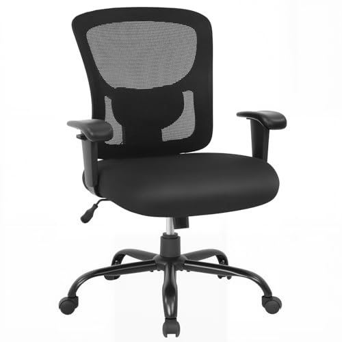 BestOffice Big and Tall 500 lb Mesh Office Chair Ergonomic...