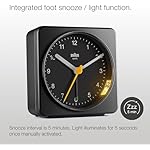 Black Analog Alarm with Silent Sweep