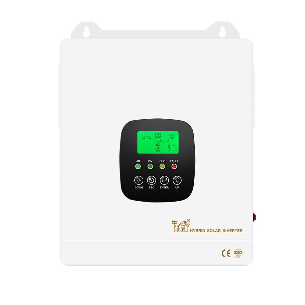 Y&H 10.3KW 48VDC On/Off-Grid Solar Hybrid Wechselrichter AC220V MPPT 180A Solar Ladegerät Max Dual PV Input 2x6000W 500V Input Dual Kommunikation für WiFi,PACE BMS