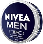 NIVEA MEN Crème hydratante tout-puissante avec vitamine E, hydratant quotidien visage et corps pour hommes, non-graisse et rapide-absorption, 75 mL Étain