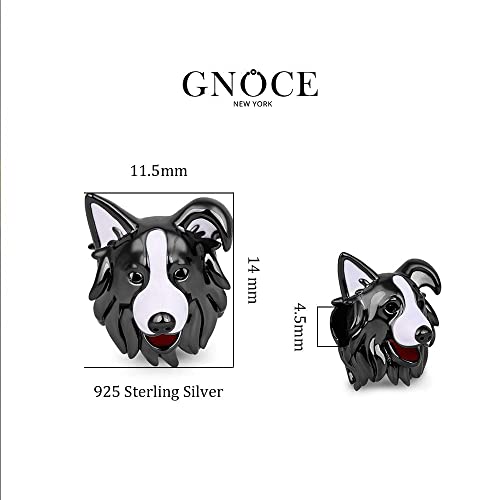 Image of GNOCE Pet Dog Bowl Bead Charm For Women, S925 Sterling Silver Bead Charm NecklaceBracelet for Her, Jewelry Gift