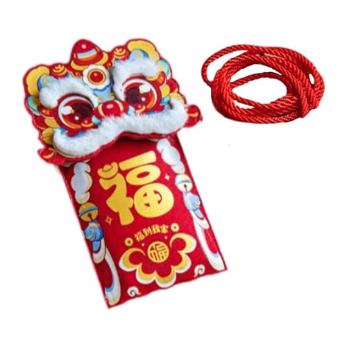 Décorations du Nouvel an Lunaire avec noeud chinois traditionnel et pochette paquet rouge
