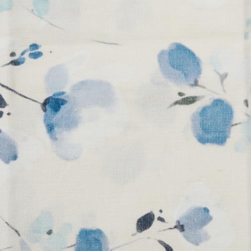 Karma Linen Blend Tea Towel Blue Floral 28.00" x 20.00" - Image 4
