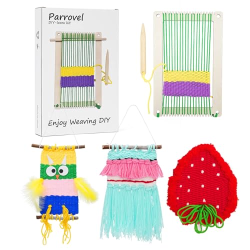 Weaving Loom for Kids/Child Includes 3 Yarn Craft Kits with Detailed Instructions for Easy Weaving Suitable for Children Aged 6+