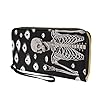 TOADDMOS Skull and Eye Print Ladies Purse Fashion Long Clutch Bag PU Leather Zip Womens Wallet Coin Card Holder Phone Organizer Wrislet Wallet Purse #5