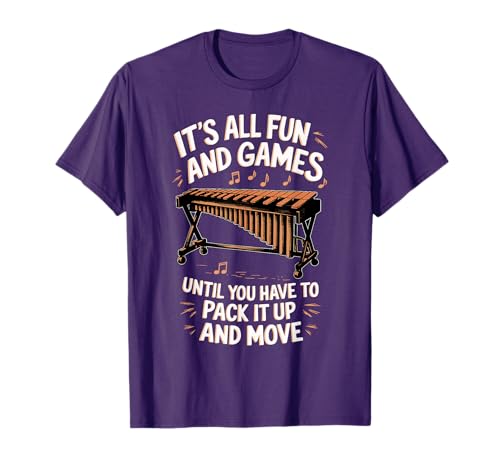 It's All Fun Games Marimbist Musician Vibraphonist Marimba T-Shirt
