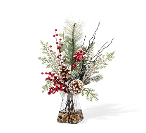 Petals Winterberry Frost Artificial Holiday Accent