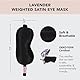 Kitsch Lavendelbeschwerte Satin-Augenmaske, weicher als Seide, verstellbare Augenmaske zum Schlafen, Satin-Augenbinde (schwarz)