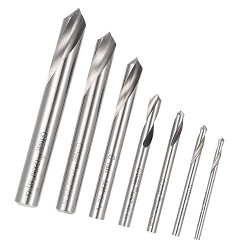 Geevorks TWA3834081270940HP Spotting Drill Bit, M42 Hss High Speed Steel Drill Bit Set,7Pcs 90 Degree Drilling Chamfering Tool thumb #1