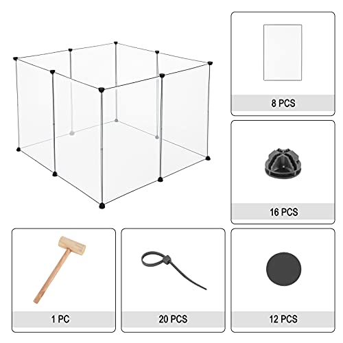 EUGAD Kleine Dier Kinderbox DIY Huisdieren Kooi Oefening Hek indoor voor Cavia's Konijnen Konijnen Hamster Chinchilla's Egels - Image 7